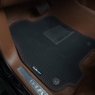 Clim Art® - All-Weather 1st & 2nd Row Black Rubber Floor Mat Set