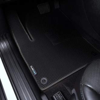 Clim Art® - All-Weather 1st & 2nd Row Black Rubber Floor Mat Set