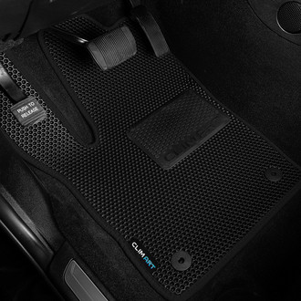 Clim Art® - All-Weather 1st & 2nd Row Black Rubber Floor Mat Set