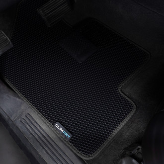 Clim Art® - All-Weather Black Rubber Floor Mat Set