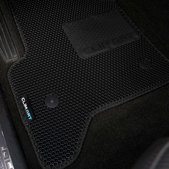 Clim Art® - All-Weather 1st & 2nd Row Black Rubber Floor Mat Set