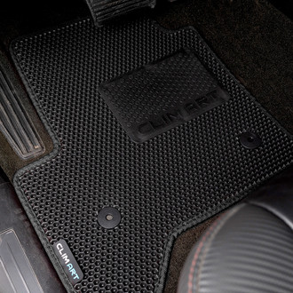 Clim Art® - All-Weather 1st & 2nd Row Black Rubber Floor Mat Set