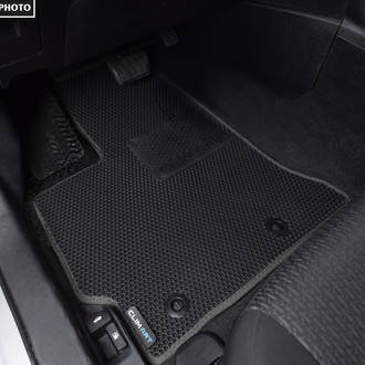 Clim Art® - All-Weather 1st & 2nd Row Black Rubber Floor Mat Set