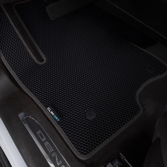 Clim Art® - All-Weather 1st & 2nd Row Black Rubber Floor Mat Set
