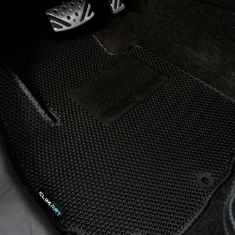 Clim Art® - All-Weather 1st & 2nd Row Black Rubber Floor Mat Set