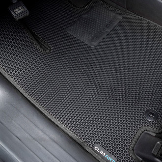 Clim Art® - All-Weather 1st & 2nd Row Black Rubber Floor Mat Set