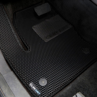 Clim Art® - All-Weather 1st & 2nd Row Black Rubber Floor Mat Set