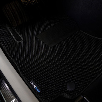Clim Art® - All-Weather 1st & 2nd Row Black Rubber Floor Mat Set