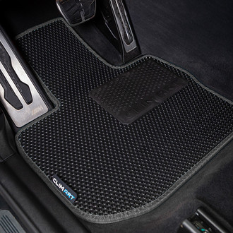 Clim Art® - All-Weather 1st & 2nd Row Black Rubber Floor Mat Set