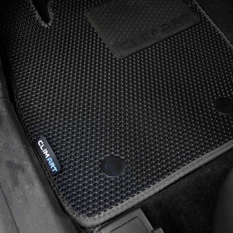Clim Art® - All-Weather 1st & 2nd Row Black Rubber Floor Mat Set