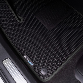 Clim Art® - All-Weather 1st & 2nd Row Black Rubber Floor Mat Set