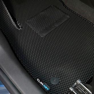 Clim Art® - All-Weather 1st, 2nd & 3rd Row Black Rubber Floor Mat Set