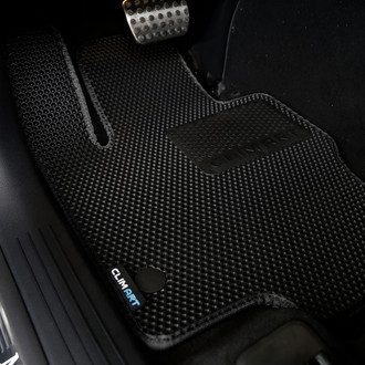 Clim Art® - All-Weather 1st, 2nd & 3rd Row Black Rubber Floor Mat Set