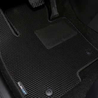 Clim Art® - All-Weather 1st, 2nd & 3rd Row Black Rubber Floor Mat Set