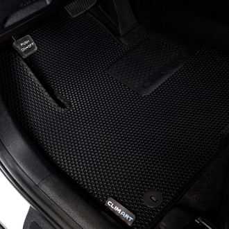 Clim Art® - All-Weather 1st & 2nd Row Black Rubber Floor Mat Set