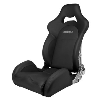 Cobra Seats® - Misano Lux Black Leather with Carbon Backrest Race Seat