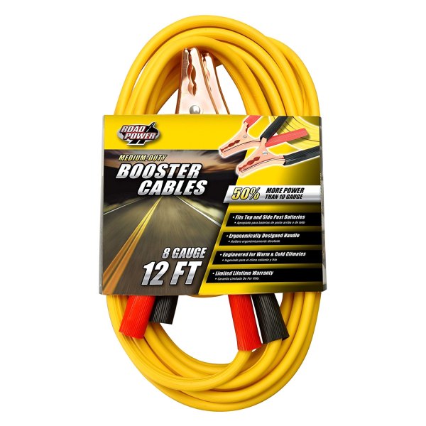 Coleman Cable® - 12' 8 AWG Medium Duty Booster Cables