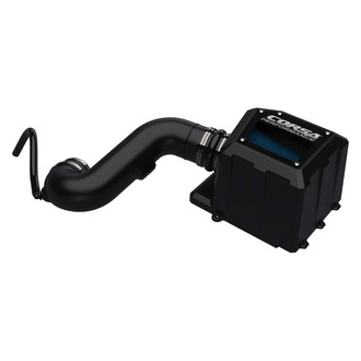 Corsa® - Closed Box Steel Wrinkle Black Cold Air Intake System with MaxFlow 5 Layer Oiled Blue Filter