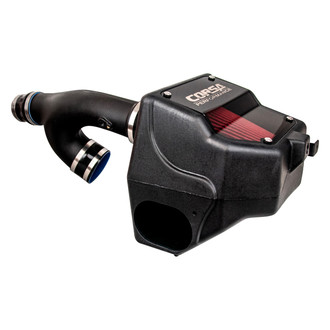 Corsa® - Closed Box Plastic Black Cold Air Intake System with MaxFlow 5™ Red Filter