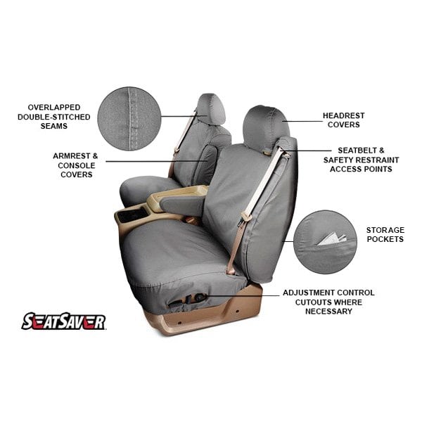 Covercraft® - SeatSaver™ Waterproof Polyester Seat Covers Features