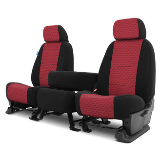 Coverking® - Designer Printed Neosupreme Overlapping Shell 1st Row Shell Rose Custom Seat Covers