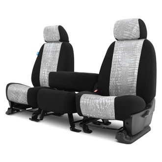 Coverking® - Designer Printed Neosupreme Animal Printed 1st Row Alligator Pearl Custom Seat Covers