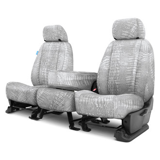 Coverking® - Designer Printed Neosupreme Animal Printed 1st Row Alligator Pearl Custom Seat Covers