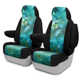 Coverking® - Designer Printed Neosupreme Nature Nebula 1st Row Aquatic Custom Seat Covers