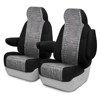 Coverking® - Designer Printed Neosupreme Animal Printed 1st Row Alligator Steel Custom Seat Covers