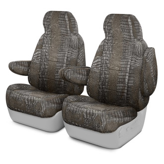 Coverking® - Designer Printed Neosupreme Animal Printed 1st Row Alligator Camouflage Custom Seat Covers