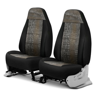 Coverking® - Designer Printed Neosupreme Animal Printed 1st Row Alligator Camouflage Custom Seat Covers