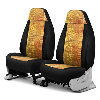 Coverking® - Designer Printed Neosupreme Animal Printed 1st Row Alligator Gilded Custom Seat Covers