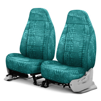 Coverking® - Designer Printed Neosupreme Animal Printed 1st Row Alligator Jeweled Custom Seat Covers