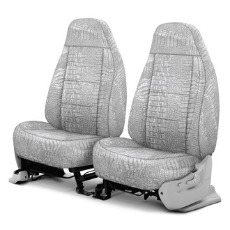 Coverking® - Designer Printed Neosupreme Animal Printed 1st Row Alligator Pearl Custom Seat Covers