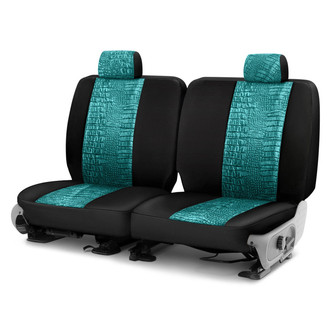 Coverking® - Designer Printed Neosupreme Animal Printed 3rd Row Alligator Jeweled Custom Seat Covers