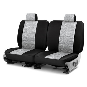 Coverking® - Designer Printed Neosupreme Animal Printed 3rd Row Alligator Pearl Custom Seat Covers
