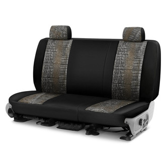 Coverking® - Designer Printed Neosupreme Animal Printed 2nd Row Alligator Camouflage Custom Seat Covers