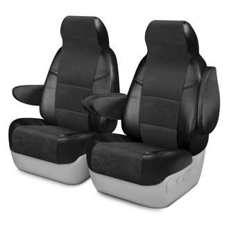 Coverking® - Ultisuede 1st Row Black Custom Seat Covers