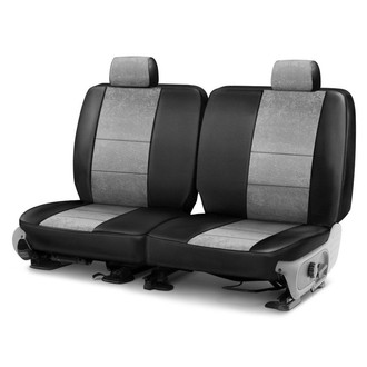 Coverking® - Ultisuede 3rd Row Black & Gray Custom Seat Covers