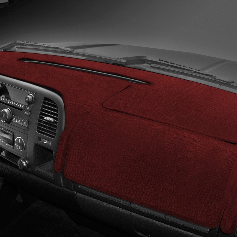 Coverking® CDCV7JP7100 - Velour Red Custom Dash Cover