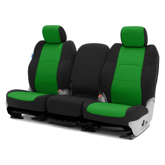 Coverking® - CR-Grade Neoprene 2nd Row Black & Synergy Green Custom Seat Covers