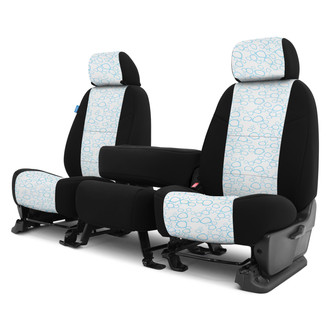 Coverking® - Designer Printed Neosupreme Organic Riverbed 1st Row Sky over White Custom Seat Covers