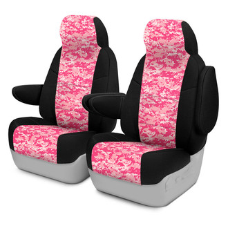 Coverking® - Digital 1st Row Camo Pink Custom Seat Covers