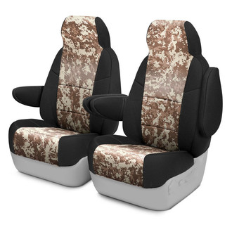 Coverking® - Digital 1st Row Camo Sand Custom Seat Covers