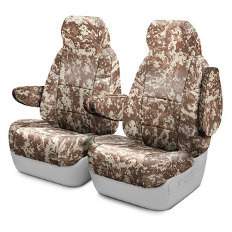 Coverking® - Digital 1st Row Camo Sand Custom Seat Covers