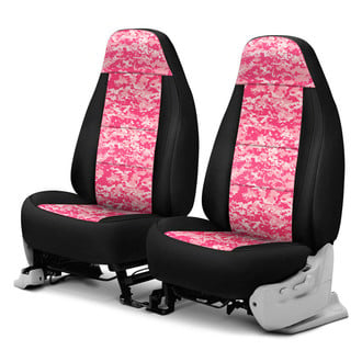 Coverking® - Digital 1st Row Camo Pink Custom Seat Covers