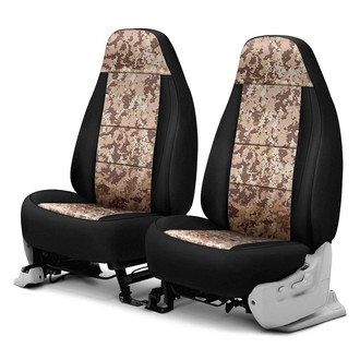Coverking® - Digital 1st Row Camo Sand Custom Seat Covers