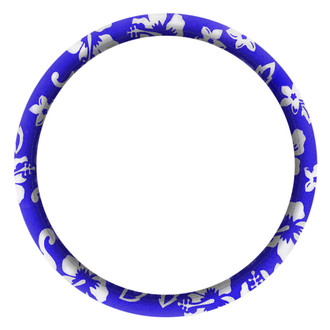 Coverking® - Designer Velour Hawaiian Blue Steering Wheel Cover