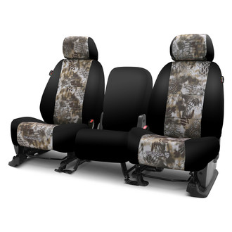 Coverking® - Kryptek™ Neosupreme 1st Row Tactical Camo Banshee & Black Custom Seat Covers