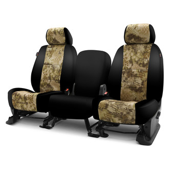 Coverking® - Kryptek™ Neosupreme 1st Row Tactical Camo Highlander & Black Custom Seat Covers